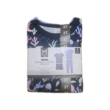 Member's Mark Girls 4-Piece Organic Cotton Pajamas Set 3T