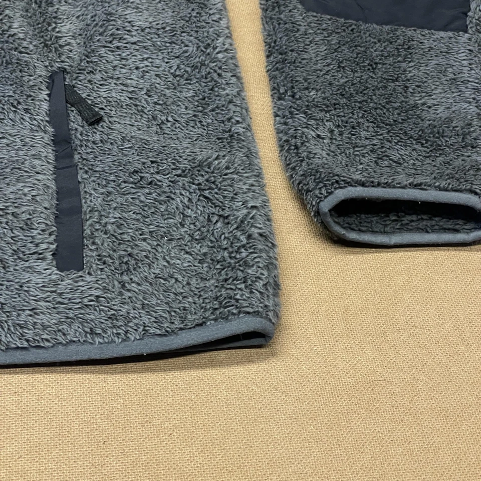 L.L.Bean Fleece Jacket Mens Large Tall Gray High Pile Sherpa Full Zip Pockets - Image 4 of 4