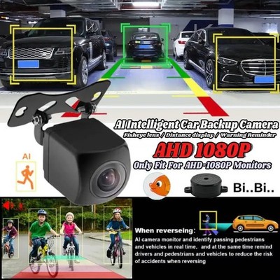 AI Smart Car Camera 170° AHD 1080P BSD ADSD Buzzer Alarm, Front/Rear/Left/Right