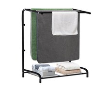 Large Freestanding Towel Rack, 32" L x 37.8" H for Oversized Bath Towels, Adj...