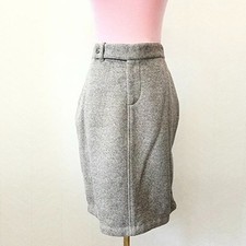 Vintage 90s Y2K Ralph Lauren Gray Buttons High-Waisted Pencil Skirt Womens M