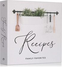 Family Recipe Binder 11X12 In Recipe Organizer Binder with Plastic Sleeves