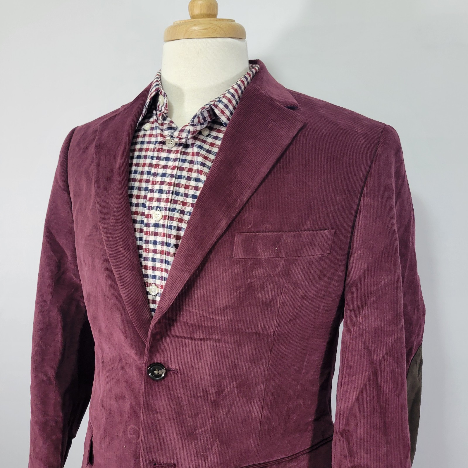 Tommy Hilfiger Men's Sport Coat Blazer Two Button Burgudny Corduroy 38S thumbnail 8