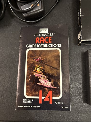 Atari 2600 Sears Tele-Games RACE Big Box With Driving Paddles Complete & Manual - Picture 2 of 18