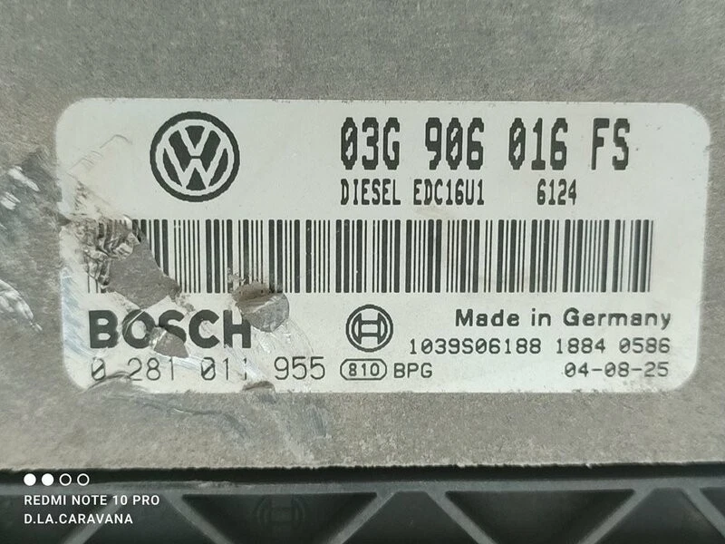 0281011955 centralina motore per VOLKSWAGEN GOLF V 1.9 TDI 2003 1818265 - Immagine 2 di 4