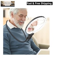 Hands Free Magnifying Glass with Light for Reading, 10X Neck Magnifying Glass...