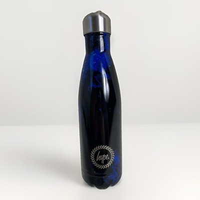 Hype 500ml Edelstahl Trinkflasche - Dark Smudge Design (schwarz/blau)