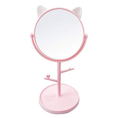 Desk Mirror in Cute Cat Ears Shape-Kawaii &Vanity Mirror for You in Bathroom 