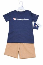 Champion Kids Outfit Set Blue T Shirt  Shorts Size 6 New With Tags