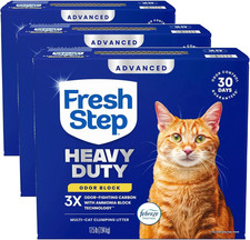 Heavy Duty Odor Block Advanced Multi Cat Clumping Litter with Febreze, 52.5 Lb 