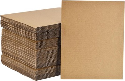 MECCANIXITY 100 Pack 8'' x 10'' Corrugated Cardboard Sheets x 10'', Brown 
