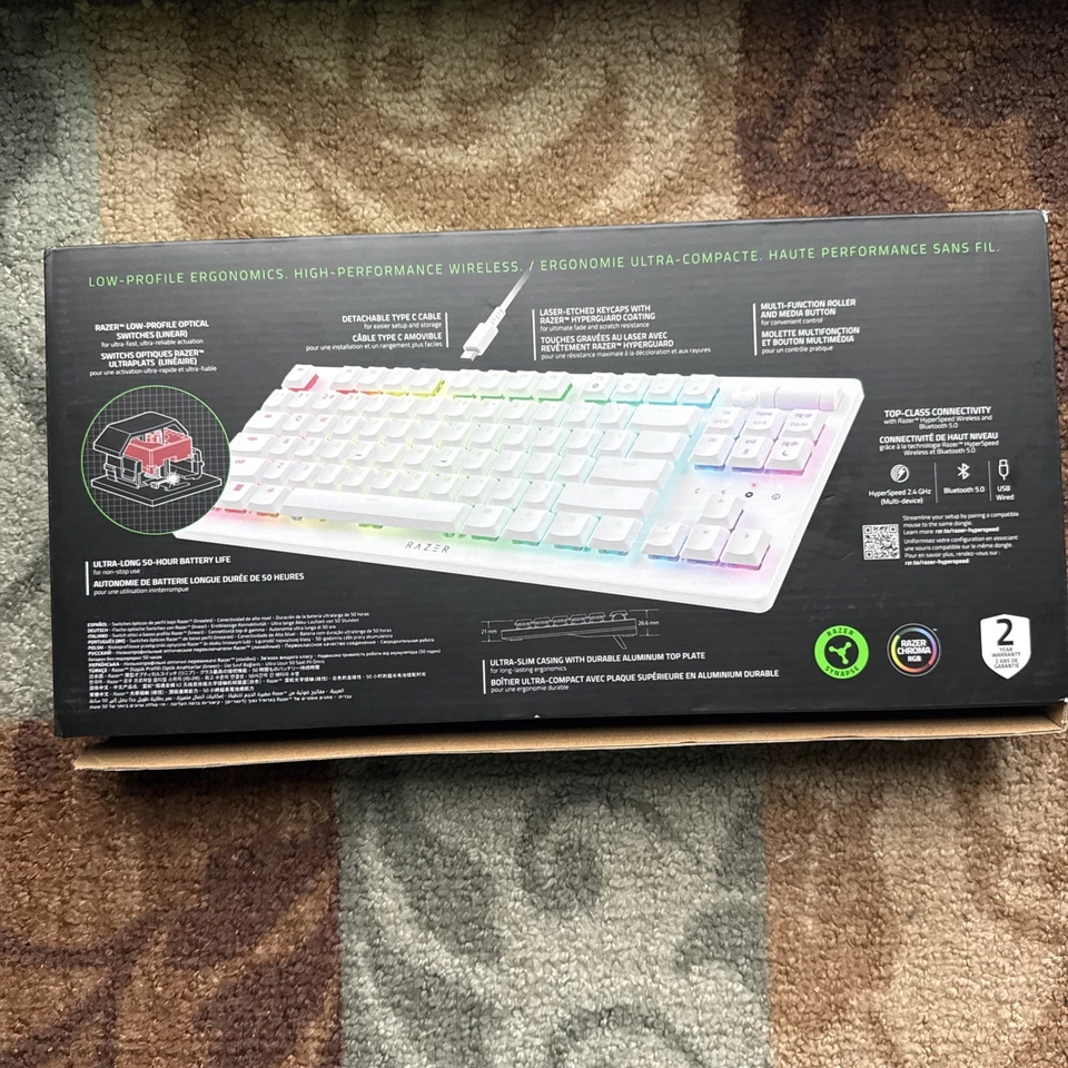 Razer DeathStalker V2 Pro Tenkeyless Wireless Keyboard - RZ03-04370200-R3U1 New - Image 4 of 4