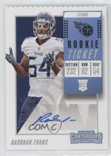 2018 Panini Contenders Rookie Ticket Stubs 45/54 Rashaan Evans #155 Auto 8x7