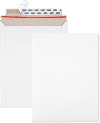 9x11.5 Self Seal Photo Document Mailers 25 Pack Stay Flat White Cardboard