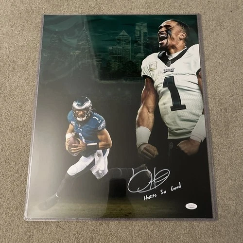 Philadelphia Eagles Jalen Hurts Signed 16x20 Photo JSA