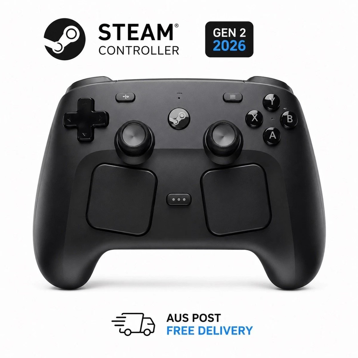 Steam Controller Black Bluetooth Gen 2 2026 Sealed NEW ✓IN-HAND