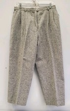 Vintage Women s Pendleton Gray Speckled Pants 100 Virgin Wool Trouser Size 14
