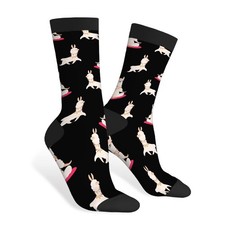 AOYEGO Colorful Cardiograms Funny Socks Health Curve Novelty Casual Crew Sock...
