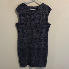Ann Taylor Navy and White Dress size large
