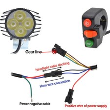 Handlebar Switch Handlebar Switch Motorcycle Signal Head Light 180Cm 3 In 1