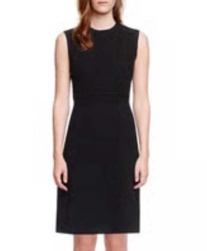 Abito smanicato Tory Burch nero misto lana elegante taglia 4 ottimo