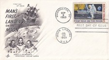 Enveloppe 1er Jour first timbre 1971 UNITED-STATES USA APOLLO II MOON ARMSTRONG