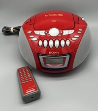 Sony CFD-E75 Portable Boombox CD/Radio/Cassette W/AC Cord And Remote Works