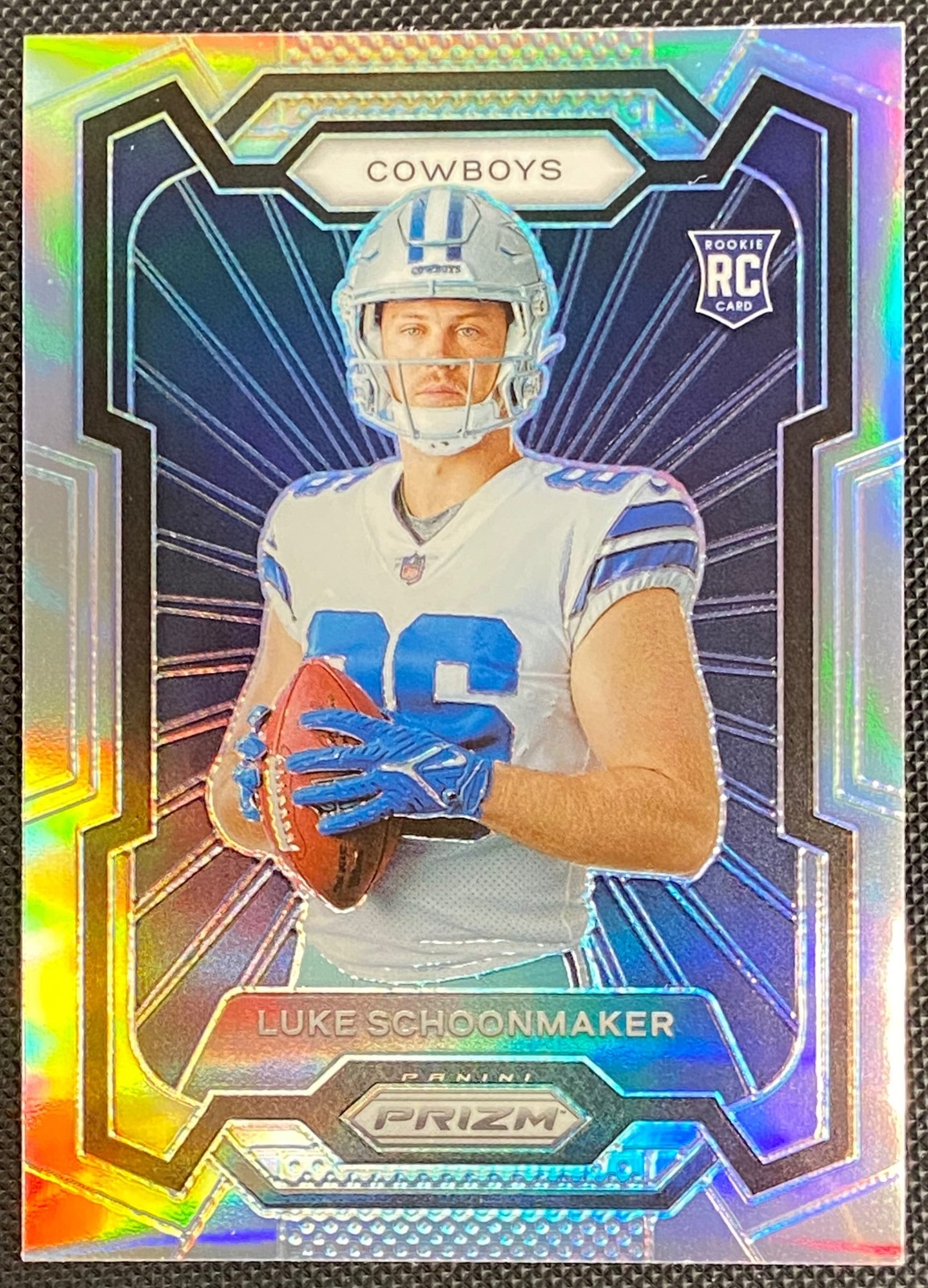 2023 Prizm Luke Schoonmaker Rookie Variations Prizms Silver #312 RC Cowboys