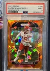 2021 Prizm Orange Ice Patrick Mahomes PSA 9