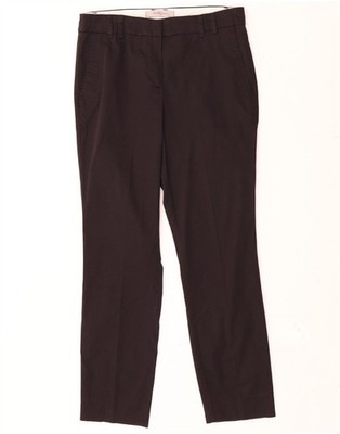 Marella Damen schmale Chino Hose UK 10 Small W28 L26 schwarz Baumwolle CI06
