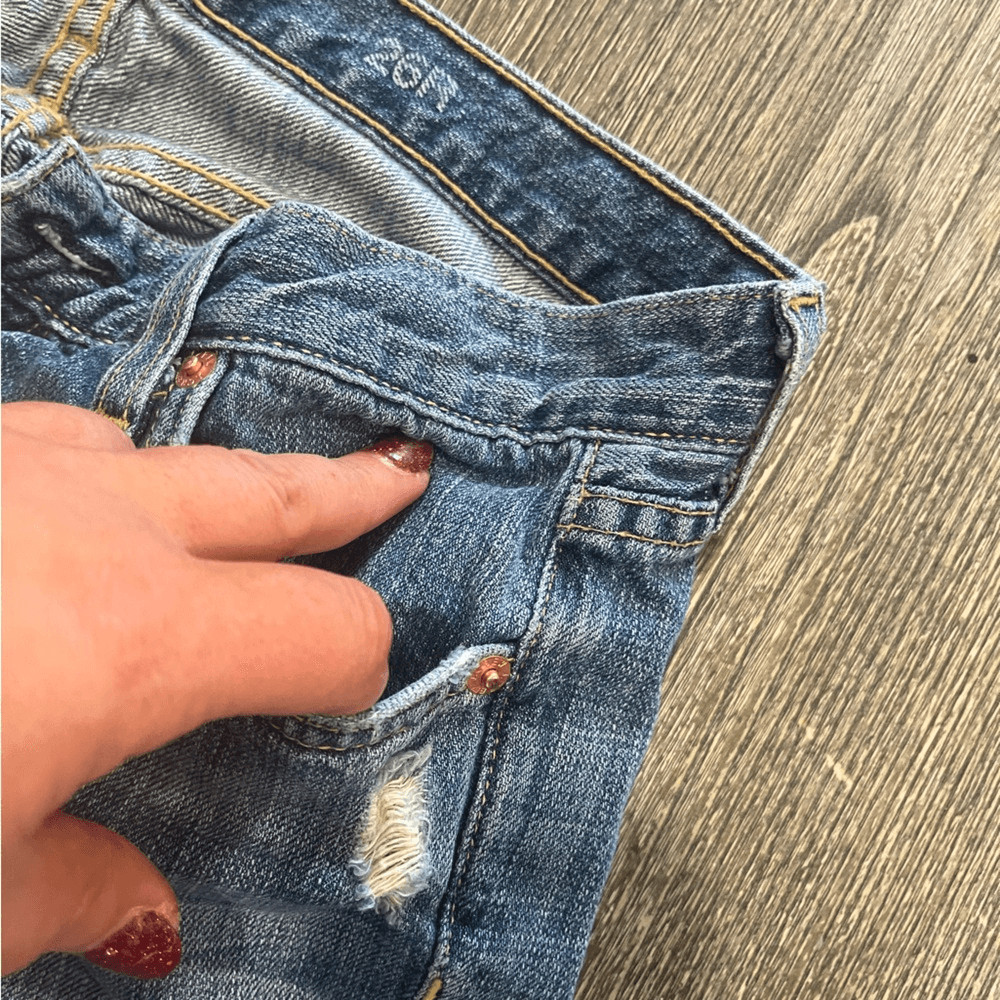 J. Crew Vintage Matchstick Jeans Pockets Distressed Denim Medium Wash Size 26R image 4