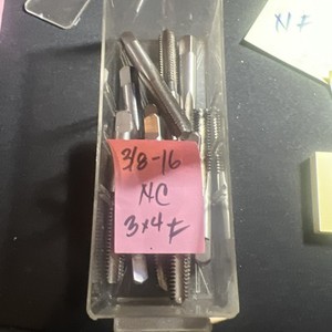 3/8-16NC 3 and 4 Flute HS-G-H3 Different Companies Plug Tap Used Set Of 11