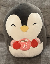 Luna the Christmas Penguin 2025 Squishmallows With Hot Cocoa 16 inch New Tags