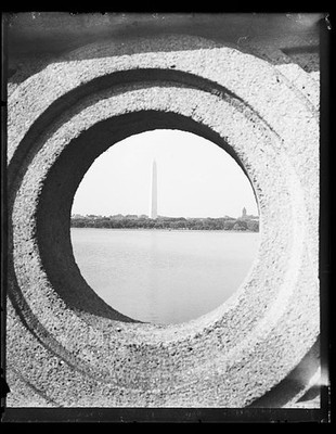 Washington D.C. Washington Monument 1934 June View Through Stone Opening