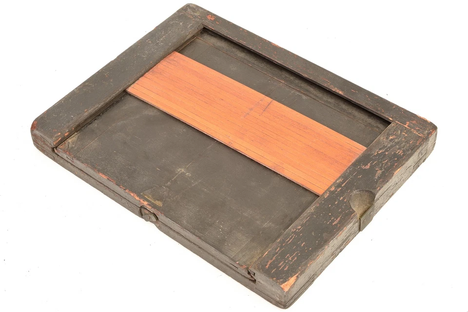 7x5'' Wooden Roller Blind Style Tambour Plate / Film Holder Rare Antique V29 - Image 4 of 4