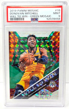 2019 Will to Win GREEN MOSAIC DONOVAN MITCHELL Basketball Card PSA 9 MINT