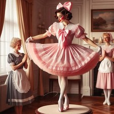 Pink Maid Dress Peter Short Wedding Dresses Pan Collar Knee-Length A-Line