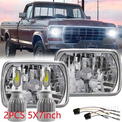 5X7'' 7x6 inch LED Headlight Hi/Lo Beam DRL for Ford F150 F250 F350 1978-1986