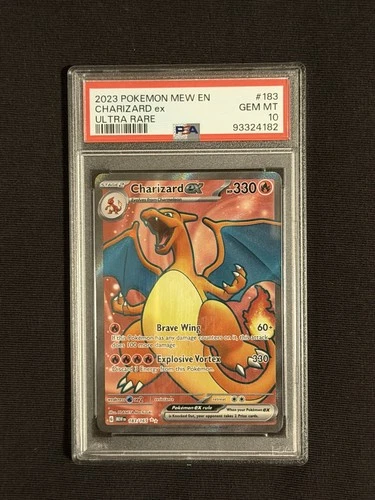 POKEMON 151 ULTRA RARE FULL ART CHARIZARD EX 183/165 PSA 10