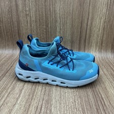 On Running Cloudleap Shoes Youth Size 2.5 Light Blue Black Swiss Engineering