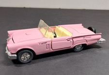 Ford 1956 Thunderbird Diecast Metal Friction Car SS 401-2 Pink 5" Long