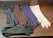 Lot Of 5 Pairs Vintage French Fancy Style Dress Elegant Lady Gloves Unbranded.