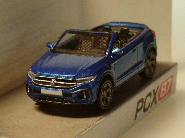 Pcx Vw T-Roc Cabrio Offen, 2022, Blau Met. - 870603 - 1:87-image