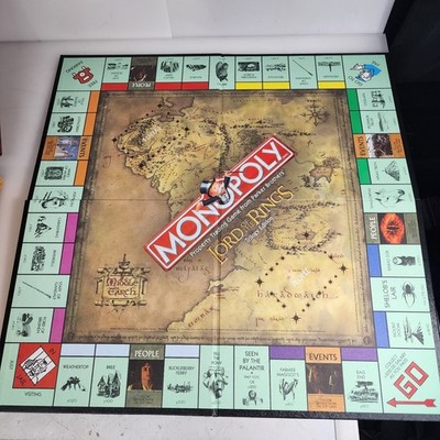 2003 Monopoly Lord of the Rings Trilogy Parts Folding Board Only Room Decor 