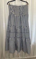 Cider NWT Strapless Tube Top Sundress Blue White Stripes