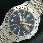 VINTAGE REFURBISHED SEIKO 5 AUTOMATIC JAPAN MENS BLUE COLOR DIAL WATCH a442113-1