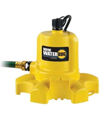 Wayne 1/16 HP WaterBUG Submersible Utility Pump with Multi-Flo Technology