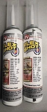 2 x Flex Shot Clear Rubber Sealant, 8oz