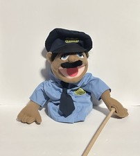 Melissa  Doug Police Officer Cop Hand Puppet Plush Doll Toy 12" W Stick FUN