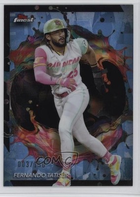 2024 Topps Finest Rare Sky Blue Refractor 3/150 Fernando Tatis Jr #224 8mm